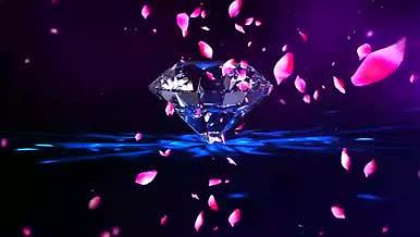 玫瑰花瓣钻石唯美婚庆视频的预览图